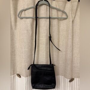 Fossil Black Leather Crossbody Bag